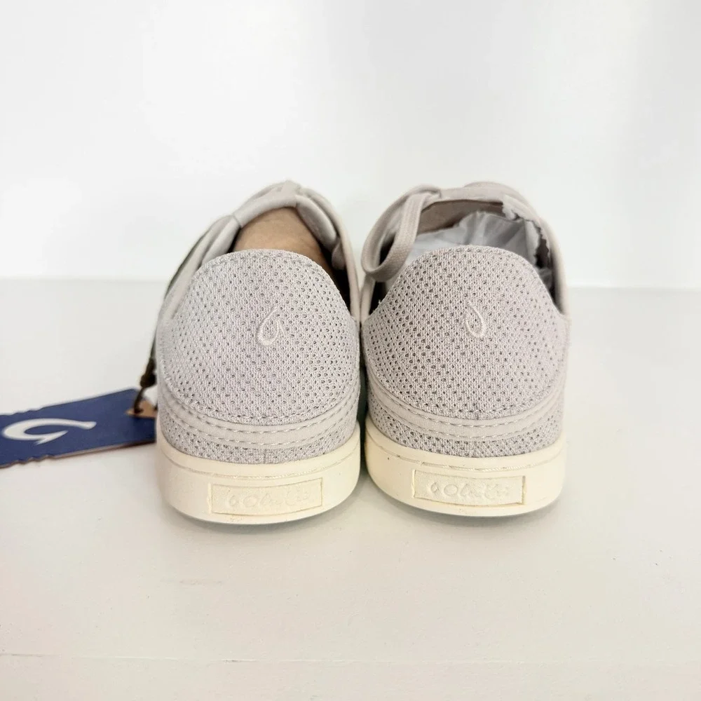OluKai Pehuea Li Sneakers Womens 8 Mist Grey New Mesh Walking Casual Drop In